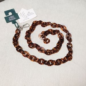 Wild Fable Belt Tortoise Shell Plastic Link Chain Style Adjustable Sz Small